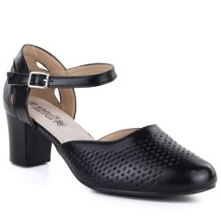 Czółenka damskie sandały z paskiem czarne Unisoft 9941. Czarne sandały Unisoft, bez wzorów, ze skóry ekologicznej, bez obcasa, bez zapięcia. Za 139.99 zł.