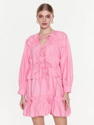 MSGM Sukienka codzienna 3441MDA03 237125 Różowy Regular Fit. Czerwone sukienki MSGM, na co dzień, bez wzorów, z bawełny, bez kołnierzyka, bez ramiączek, proste. Za 1,039.00 zł.