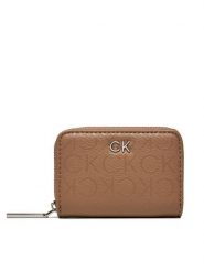 Calvin Klein Portfel K60K612188 Brązowy. Brązowe portfele Calvin Klein, bez wzorów, ze skóry. Za 159.99 zł.