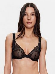 Hunkemöller Biustonosz z fiszbiną Hana 201097 Czarny. Czarne biustonosze Hunkemöller, bez wzorów, z syntetyku. Za 109.99 zł.