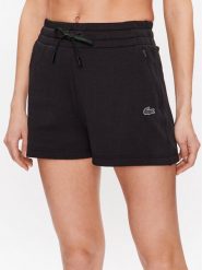 Lacoste Szorty sportowe GF5378 Czarny Regular Fit. Czarne szorty sportowe Lacoste, bez wzorów, z bawełny. Za 279.99 zł.
