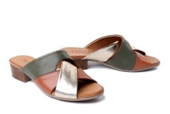 PIAZZA 900147-07 grun, klapki damskie. Klapki Piazza, bez wzorów, ze skóry, bez obcasa, na obcasie, bez zapięcia. Za 242.17 zł.