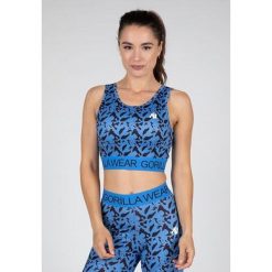 Osseo Crop Top - Niebieski. Niebieskie topy GORILLA WEAR, bez wzorów, sportowe, bez kołnierzyka, bez ramiączek. Za 189.00 zł.