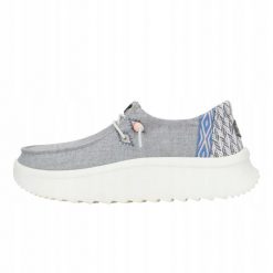 HEYDUDE Damskie Mokasyny Wendy Peak Chambray Woven. Niebieskie mokasyny Hey dude, bez wzorów, z materiału. Za 289.00 zł.