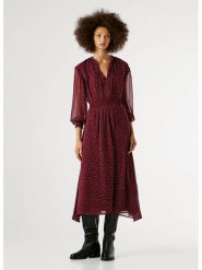 Pepe Jeans Sukienka "Mariette" w kolorze bordowym rozmiar: L. Czerwone sukienki Pepe Jeans, l, bez wzorów, z jeansu, bez kołnierzyka, bez ramiączek, maxi. Za 260.99 zł.