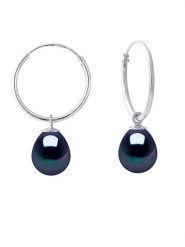 Pearl Addict Srebrne kolczyki-kreole z perłami rozmiar: onesize. Niebieskie kolczyki Pearl Addict, z perłą, srebrne. Za 217.99 zł.