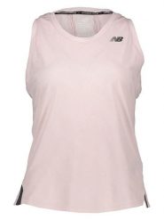 New Balance Top funkcyjny w kolorze jasnoróżowym rozmiar: M. Różowe topy sportowe New Balance, m, bez wzorów, z materiału. Za 105.38 zł.