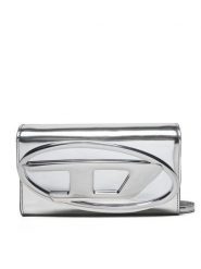 Diesel Torebka X09809 PS202 H0535 Srebrny. Szare kopertówki Diesel, bez wzorów, ze skóry, wizytowe, bez dodatków. Za 1,199.00 zł.
