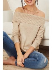 LA Angels Sweter w kolorze beżowym rozmiar: L. Brązowe swetry LA Angels, l, bez wzorów, bez ramiączek. Za 113.99 zł.