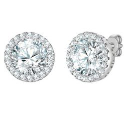 Yokoamii Kolczyki wkretki z mosiadzu w srebrze z cyrkonia 1 ct Damski. Białe kolczyki Yokoamii, z cyrkonią, posrebrzane. Za 139.99 zł.