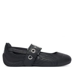 Baleriny Puma. Czarne baleriny Puma, bez wzorów, bez obcasa, bez zapięcia. Za 399.99 zł.