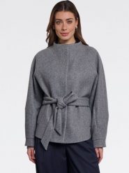 Rino & Pelle Damowa kurtka na okres przejściowy Kobiety Sztuczne włókno szary, 36. Szare kurtki Rino & Pelle, bez wzorów, z wełny, eleganckie, bez kaptura. Za 699.95 zł.