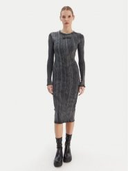 Karl Lagerfeld Jeans Sukienka codzienna B1W13055 Szary Slim Fit. Szare sukienki Karl Lagerfeld Jeans, na co dzień, s, bez wzorów, z bawełny, bez kołnierzyka, bez ramiączek, proste. Za 789.99 zł.