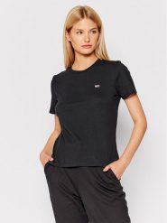 Tommy Jeans T-Shirt Tjw Jersey DW0DW09198 Czarny Regular Fit. Czarne t-shirty Tommy Jeans, s, bez wzorów, z bawełny, bez kołnierzyka, bez ramiączek. Za 99.99 zł.