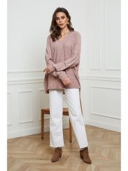Joséfine Sweter "Mantoue" w kolorze jasnoróżowym rozmiar: XL. Różowe swetry Joséfine, xl, bez wzorów, z kaszmiru, bez ramiączek. Za 189.95 zł.