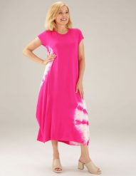 LUŹNA SUKIENKA Z WISKOZY. Czerwone sukienki Unisono, s, bez wzorów, z tkaniny, bez kołnierzyka, bez ramiączek, mini. Za 189.00 zł.