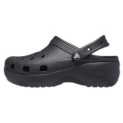 Klapki damskie Crocs CLASSIC PLATFORM CLOG. Czarne klapki Crocs, bez wzorów, sportowe, bez obcasa, bez zapięcia. Za 199.00 zł.
