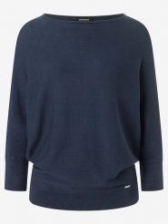 More & More Sweter w kolorze granatowym rozmiar: 44. Niebieskie swetry More & More, bez wzorów, ze splotem, bez ramiączek. Za 176.50 zł.