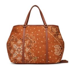Torebka PINKO. Brązowe shopper bag Pinko, bez wzorów, klasyczne, bez dodatków. Za 1,109.00 zł.