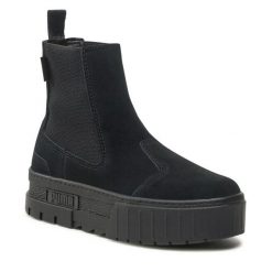 Sztyblety Puma. Czarne botki Puma, bez wzorów, bez obcasa, na płaskiej podeszwie, bez zapięcia. Za 359.99 zł.