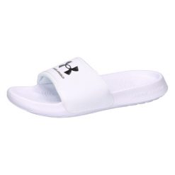 Klapki damskie Under Armour Ignite Select. Białe klapki Under Armour, bez wzorów, z materiału, sportowe, bez obcasa, bez zapięcia. Za 179.50 zł.
