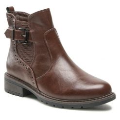 Botki Clara Barson. Brązowe botki Clara Barson, bez wzorów, bez obcasa, na płaskiej podeszwie, bez zapięcia. Za 74.99 zł.