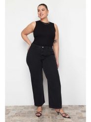 Trendyol Dżinsy - Comfort fit - w kolorze czarnym rozmiar: 50. Czarne jeansy Trendyol, bez wzorów, z bawełny, klasyczne. Za 72.77 zł.