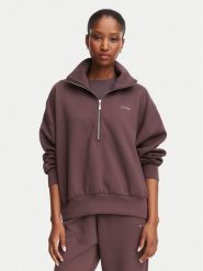 Guess Bluza V6YQ25 K4801 Brązowy Regular Fit. Brązowe bluzy bez kaptura Guess, xs, z aplikacjami, z syntetyku, bez kaptura. Za 344.99 zł.