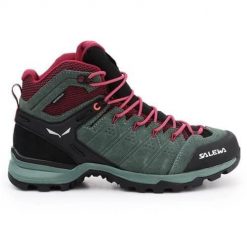 Buty trekkingowe damskie Salewa WS Alp Mate Mid WP. Czerwone buty trekkingowe Salewa, z materiału, za kostkę, bez zapięcia. Za 668.10 zł.