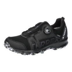 Buty sportowe adidas Terrex Agravic Boa Rain wodoodporne czarne. Czarne trekkingi adidas, bez wzorów, z gumy, bez zapięcia. Za 404.90 zł.