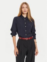 Tommy Hilfiger Koszula WW0WW43066 Granatowy Regular Fit. Niebieskie koszule Tommy Hilfiger, bez wzorów, z wiskozy, biznesowe, bez kołnierzyka, bez ramiączek. Za 349.99 zł.