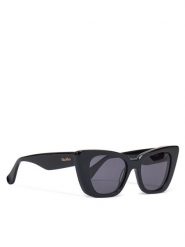 Max Mara Okulary przeciwsłoneczne MM0099 01A Czarny. Czarne okulary przeciwsłoneczne Max Mara, bez wzorów, z tworzywa sztucznego, plastikowe. Za 639.99 zł.