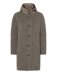 Super.natural Płaszcz hybrydowy "Combustion" w kolorze szarobrązowym rozmiar: S. Brązowe płaszcze super.natural, s, bez wzorów, z wełny, bez kaptura. Za 543.99 zł.