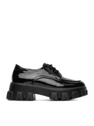 DeeZee Półbuty KYM-JK-91 Czarny. Czarne półbuty wsuwane DeeZee, bez wzorów, z materiału, bez obcasa, na obcasie. Za 139.99 zł.