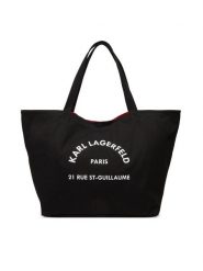 KARL LAGERFELD Torebka A1W50006 Czarny. Czarne shopper bag KARL LAGERFELD, bez wzorów, z materiału, bez dodatków. Za 209.99 zł.