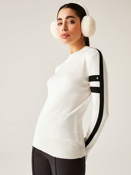 Dare 2b Sweter "Diamant" w kolorze kremowo-czarnym rozmiar: 40. Brązowe swetry Dare 2b, bez wzorów, bez ramiączek. Za 272.95 zł.