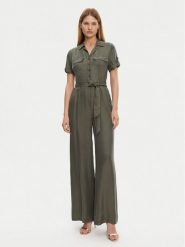 Guess Kombinezon W5GD97 WH6E0 Khaki Regular Fit. Brązowe sukienki Guess, xl, z aplikacjami, z wiskozy, bez kołnierzyka, bez ramiączek. Za 439.99 zł.