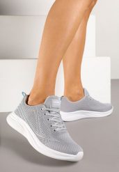 Szaro-Niebieskie Buty Sportowe Sneakersy Zdobione Efektem Ombre Banelissa. Szare buty sportowe lifestyle Renee, z aplikacjami, sportowe, bez zapięcia. W wyprzedaży za 103.99 zł.