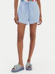 Seafolly Szorty materiałowe Crinkle 55429-SH Błękitny Regular Fit. Niebieskie szorty Seafolly, bez wzorów, z bawełny. Za 339.99 zł.