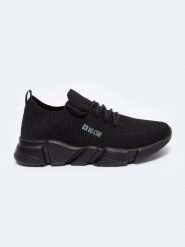 Sneakersy damskie lekkie czarne JJ274269 906. Czarne buty sportowe lifestyle BIG STAR, bez wzorów, sportowe, bez zapięcia. Za 199.99 zł.