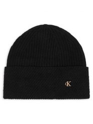 Calvin Klein Czapka LV04F8118G Czarny. Czarne czapki zimowe Calvin Klein, bez wzorów, z wełny. Za 169.99 zł.