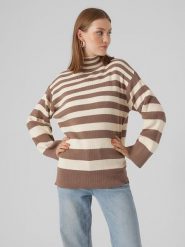 Vero Moda Golf w kolorze kremowo-jasnobrązowym rozmiar: S. Brązowe swetry Vero Moda, s, bez wzorów, bez ramiączek. Za 70.08 zł.