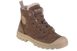 Buty sportowe Sneakersy damskie, Palladium Pampa Hi Zip WL. Brązowe buty treningowe Palladium, bez wzorów, z materiału, bez zapięcia, trekkingowe. Za 634.00 zł.