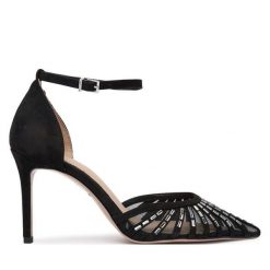 Szpilki Tamaris. Czarne szpilki Tamaris, bez wzorów, bez obcasa, na szpilce, bez zapięcia. Za 369.99 zł.