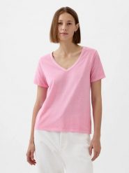 T-SHIRT DAMSKI KOSZULKA 1 BAWEŁNA GAP VINTAGE RÓŻOWY. Czerwone t-shirty sportowe GAP, uniwersalny, bez wzorów, z bawełny, bez ramiączek, na fitness i siłownię. Za 144.60 zł.