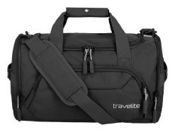 Torba podróżna travelite Kick Off S. Czarne torby sportowe Travelite, bez wzorów, z materiału. Za 189.00 zł.