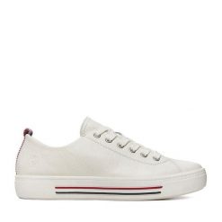 Tenisówki Remonte. Białe trampki Remonte, bez wzorów, bez zapięcia. Za 359.99 zł.