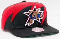 Czerwona czapka Mitchell & Ness Nba Hwc Philadelphia. Czarne czapki z daszkiem Mitchell & Ness, bez wzorów, z bawełny, street. Za 178.99 zł.