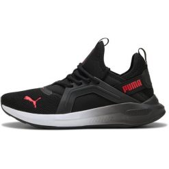 Buty sportowe Puma Softride Enzo 5. Czarne buty treningowe Puma, bez wzorów, z materiału, bez zapięcia. Za 390.00 zł.