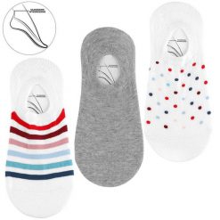 Damskie Kolorowe Stopki Moraj Mix Kolor 3 Pary. Skarpetki Moraj, bez wzorów, z materiału. Za 24.99 zł.